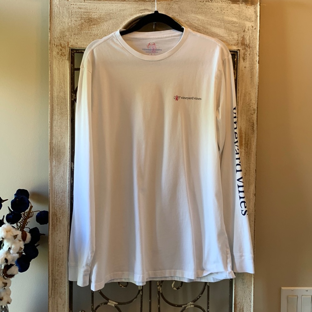 Vineyard Vines long sleeve tee.  Breast cancer awareness edition.